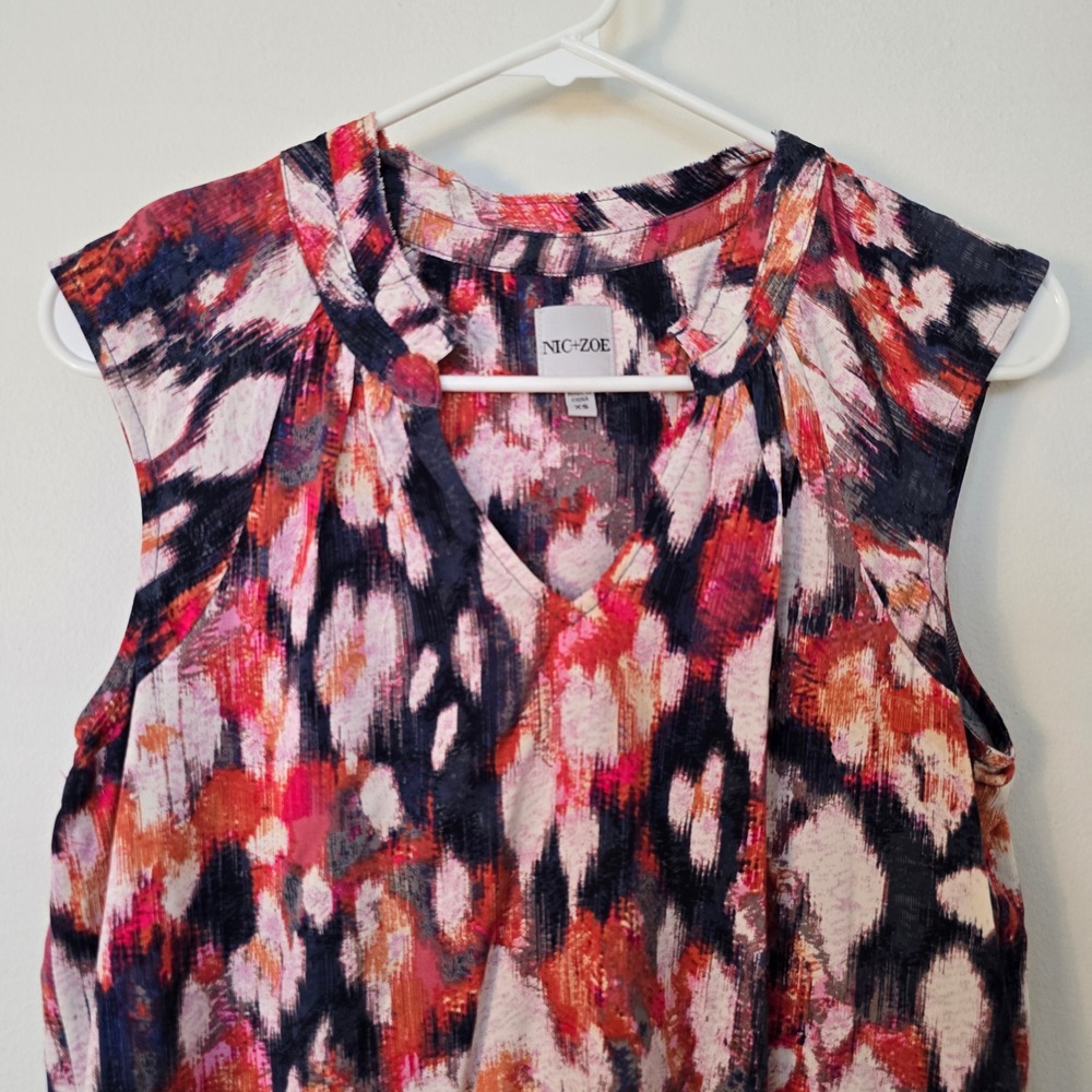 NIC+ZOE Blouse Sleeveless Top Womens Extra Small Purple Pink Orange - Picture 2 of 6